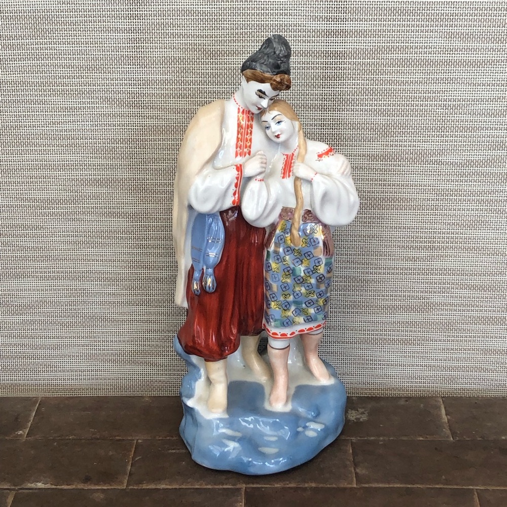 Vintage Soviet USSR Porcelain Lovers Figurine